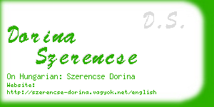 dorina szerencse business card